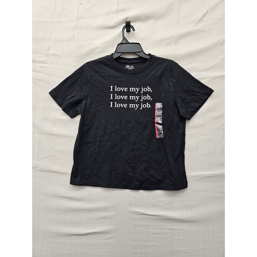 The Devil Wears Prada Womens I Love My Job Graphic T-Shirt Black Cotton Size XS